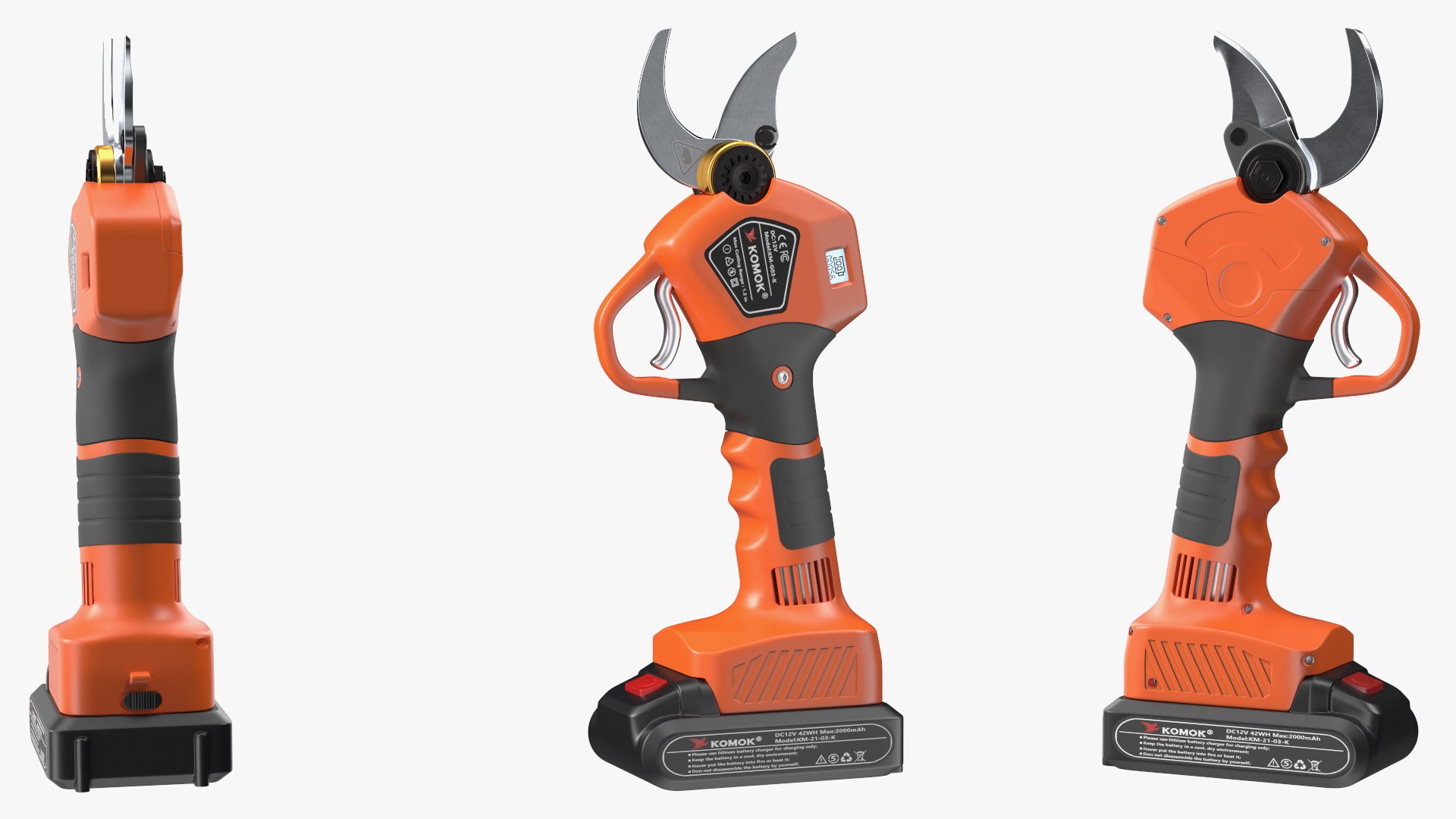 Orange Komok Cordless Pruner 3D Model TurboSquid 2084403