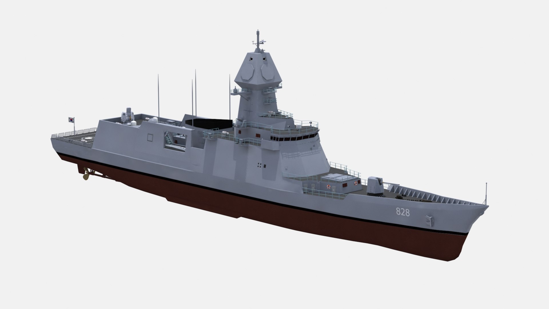 ROKS Chungnam FFG828 Frigate 3D Model - TurboSquid 2098933