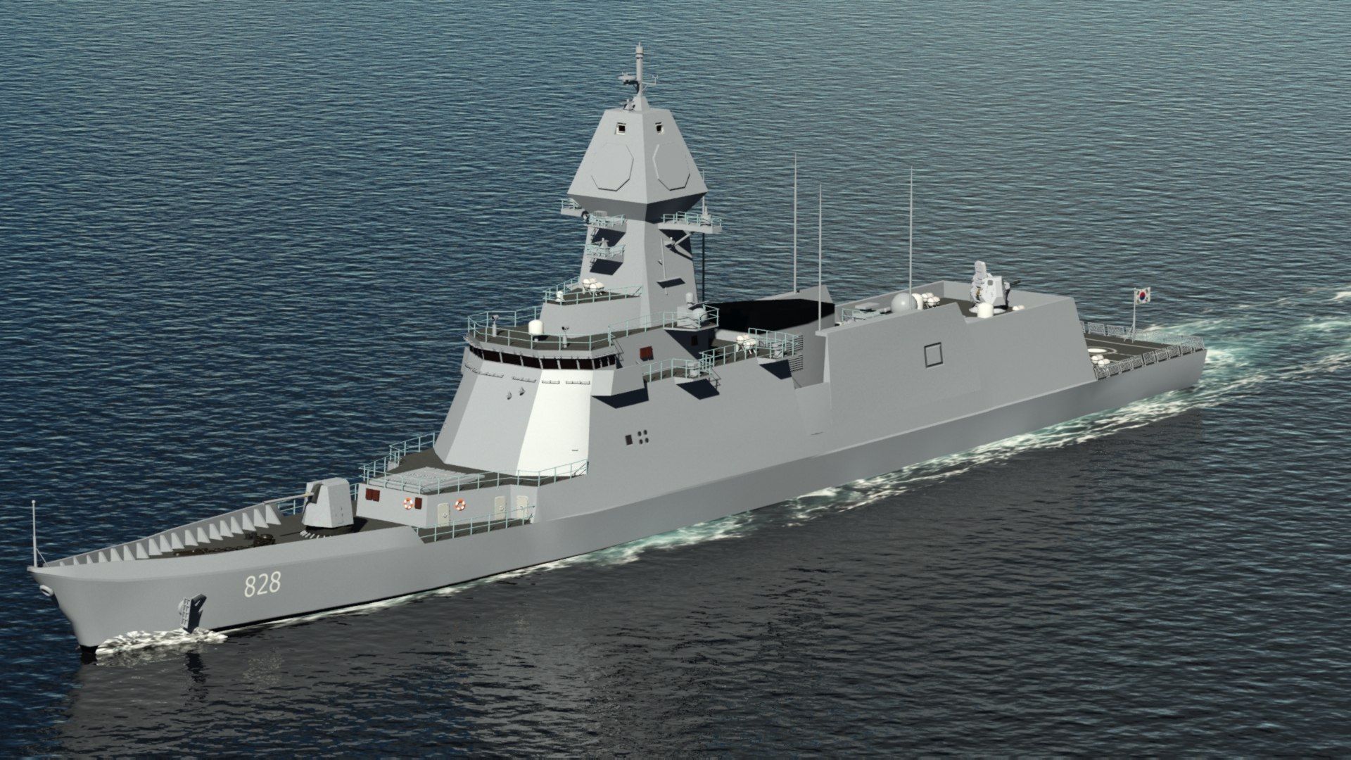 ROKS Chungnam FFG828 Frigate 3D Model - TurboSquid 2098933