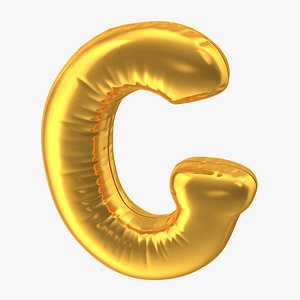 foil balloon letter g 3D model
