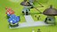 3D Bugs Mushroom Lowpoly City 3D Art Middle Pack - Includes Ant Free Character model
