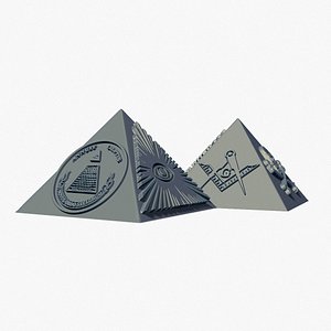 Masonic illuminati pyramid 3D model