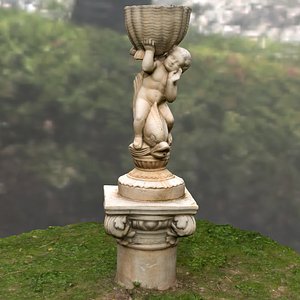water fountain statue scanned 3D model
