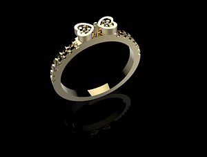 ring bow stones stl 3d 3dm