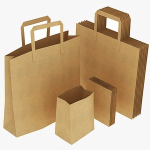 carton bag paper 3D