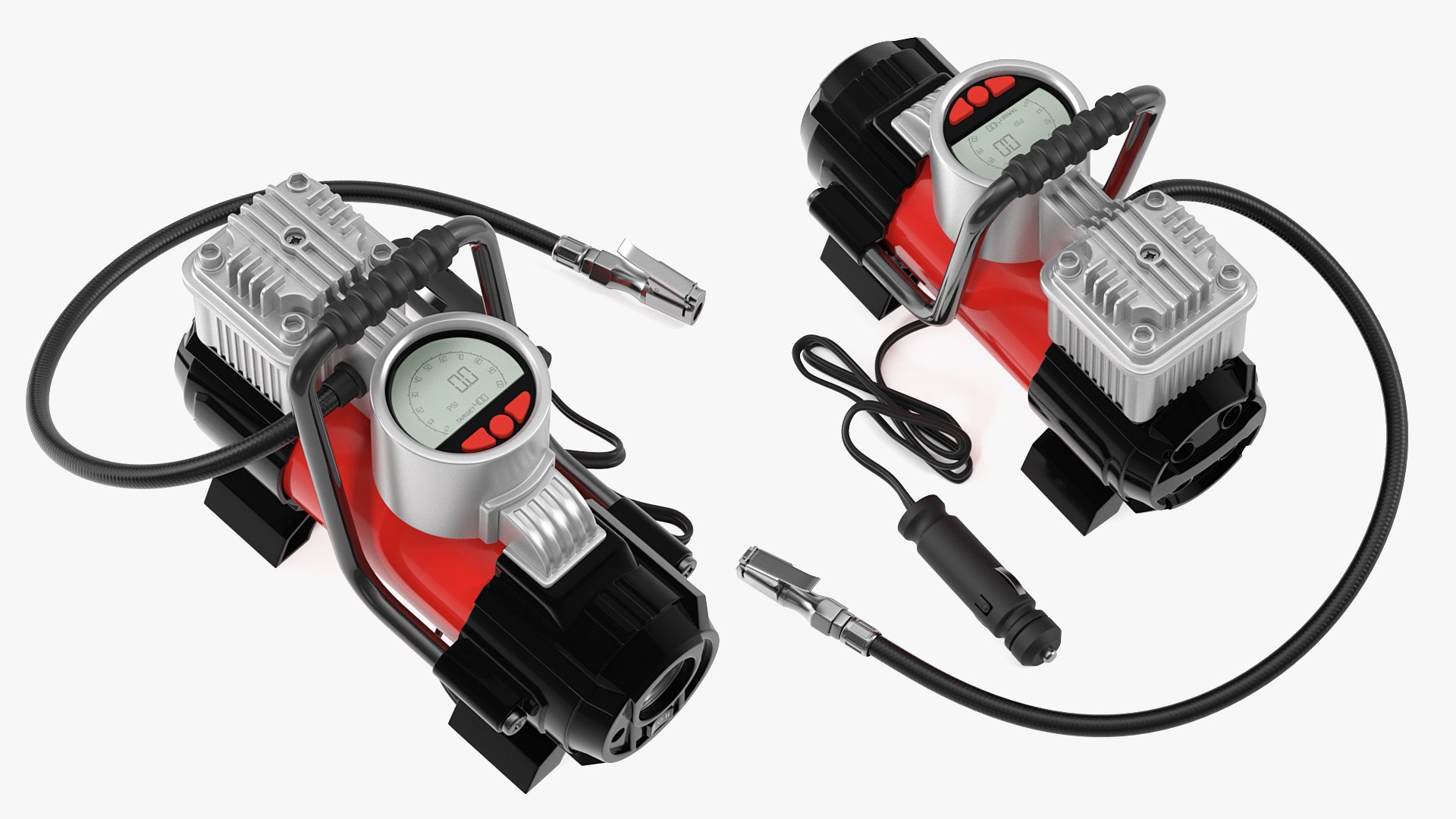Digital Car Tyre Inflator 12V DC 3D model preview