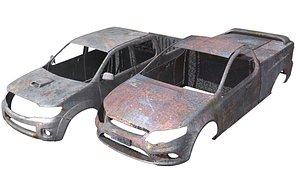 hilux falcon rusty vehicle 3d model