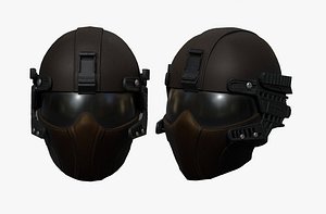 helmet sci fi 3D