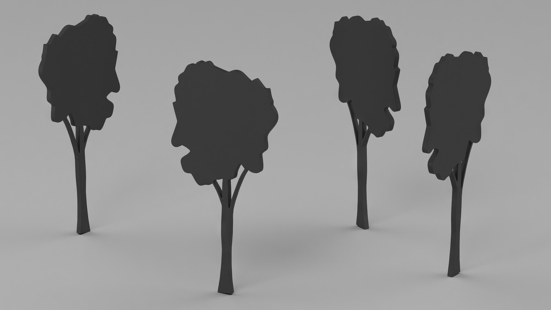 High Tree Silhouette 3D Model - TurboSquid 2225233