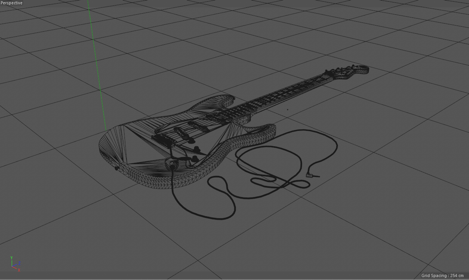 3D electric guitar model TurboSquid 1373979