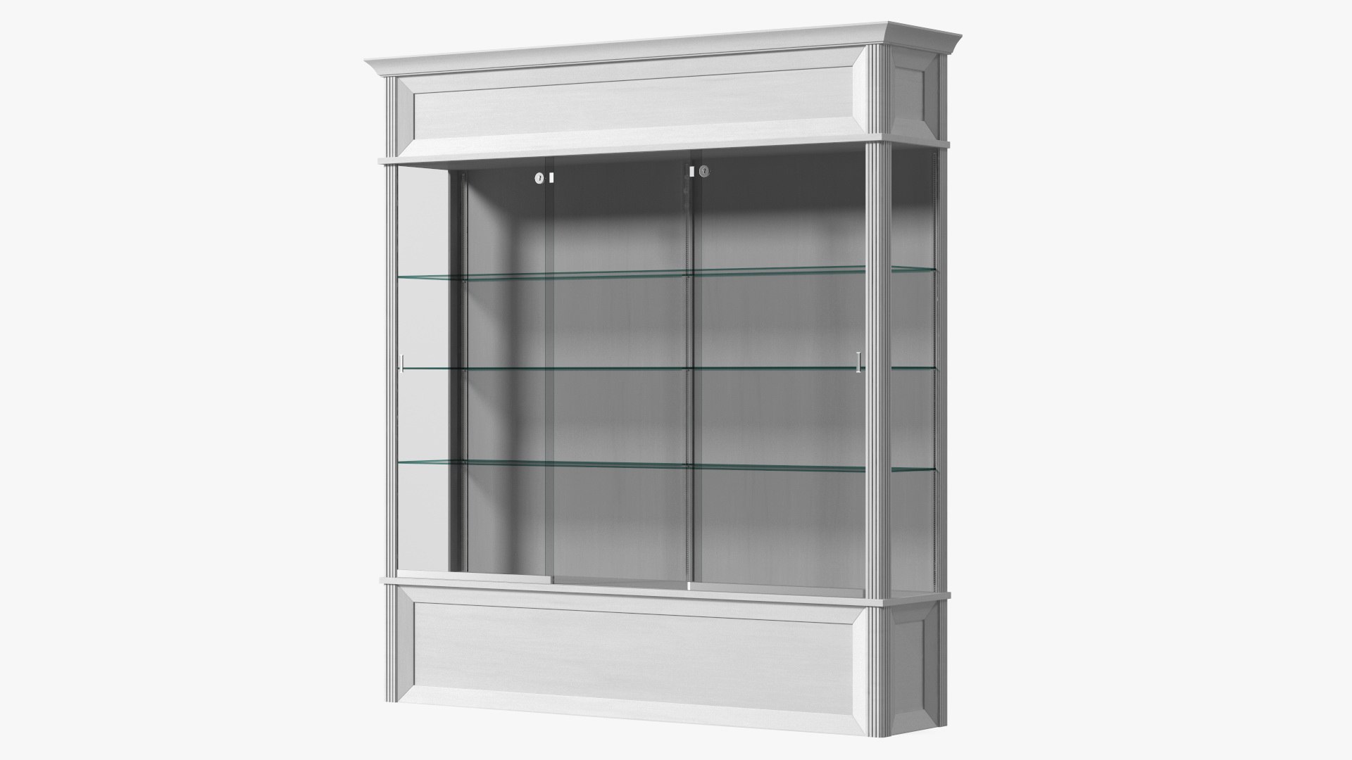 Trophy Display Case White 3D model preview