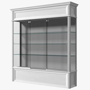 Trophy Display Case White 3D