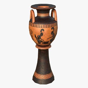 3D greek gamikos vase model