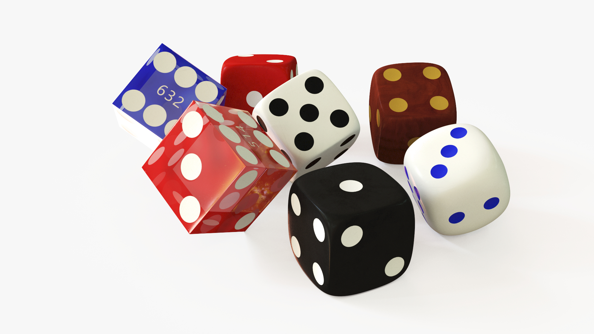 3D Dice Games Casino TurboSquid 1629383