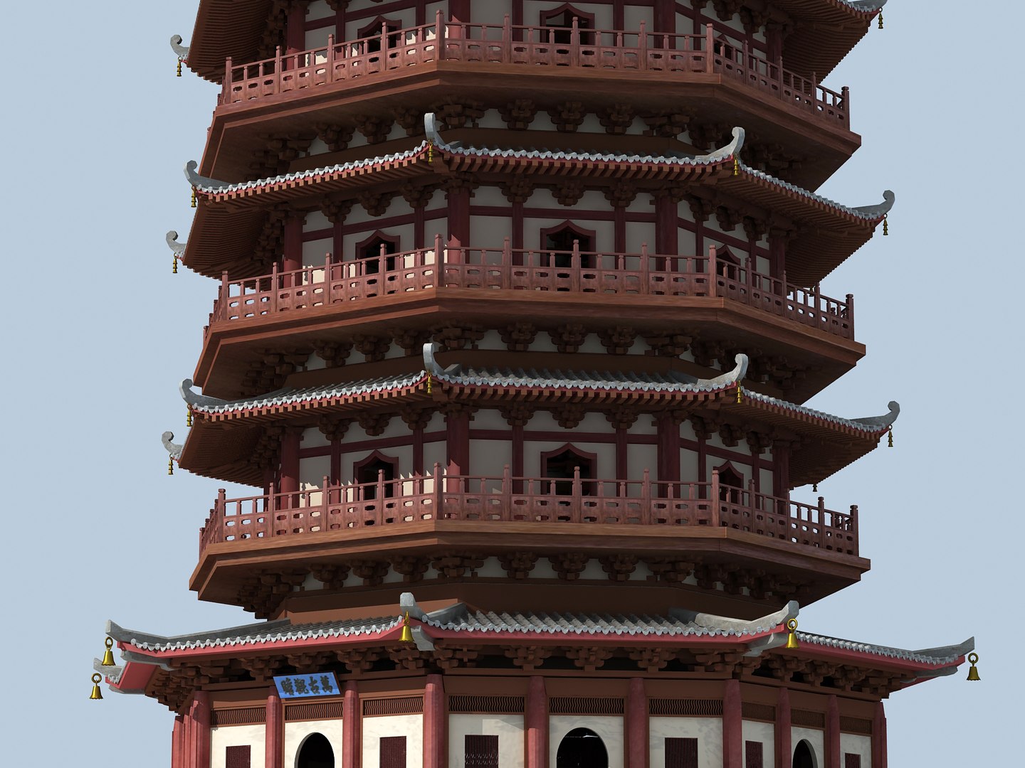 3d Chinese Tower Model - Turbosquid 1399572