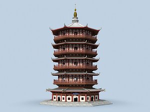 3D chinese tower model