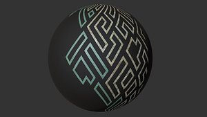 3D Abstract Shapes Wall 2k and 4k Textures model