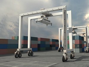 3d crane containers