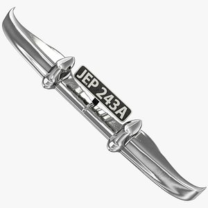 Retro Car Bumper V1 3D model