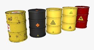 3D model metal barrels