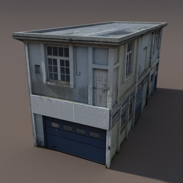 3d building exterior modeled