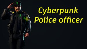 Cyberpunk Police officer 3D model
