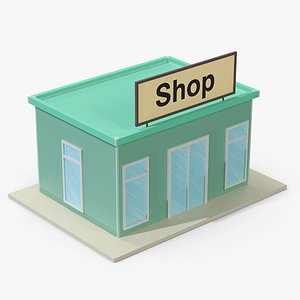 Cartoon Small Shop Building