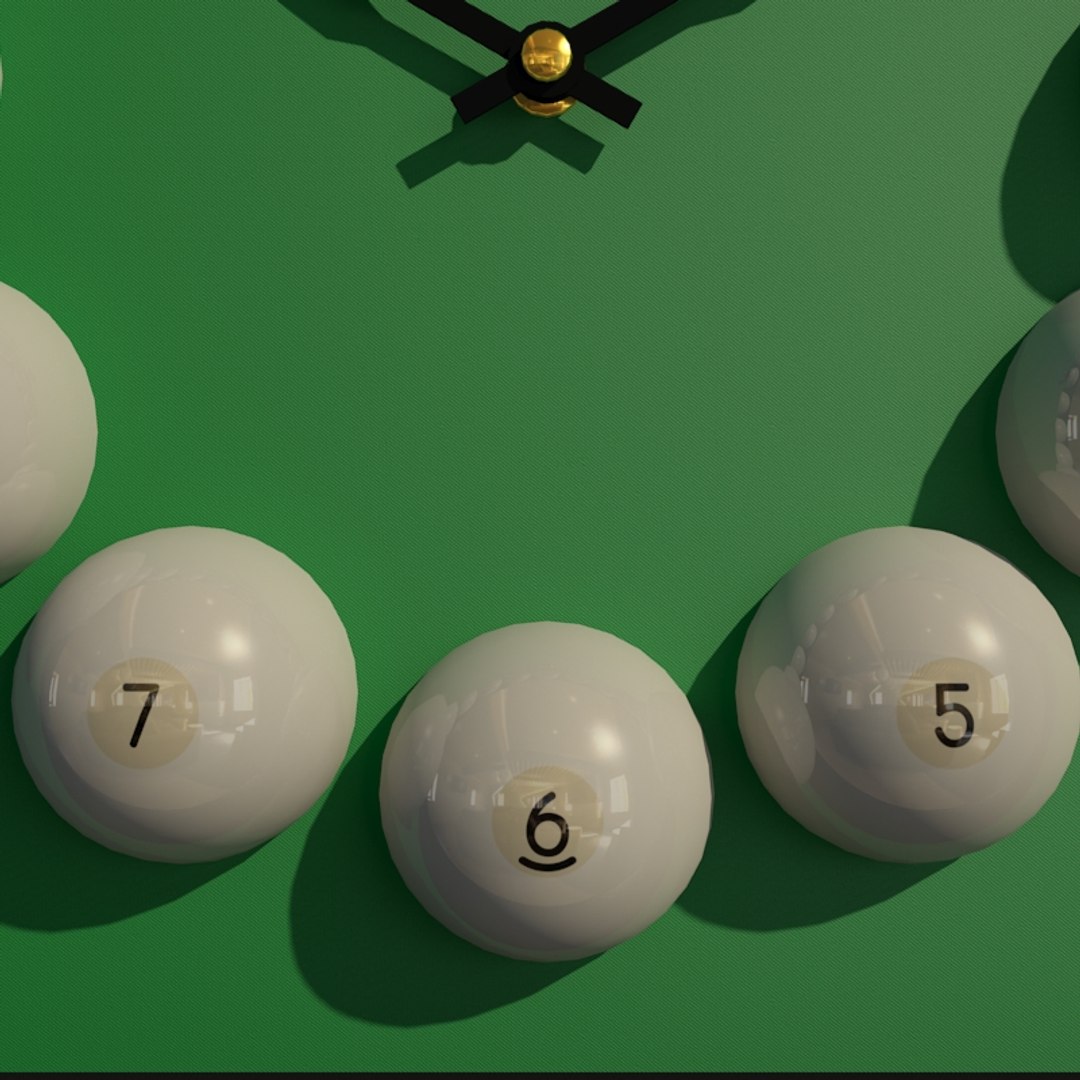 3D triangular billiard wall clock - TurboSquid 1530475