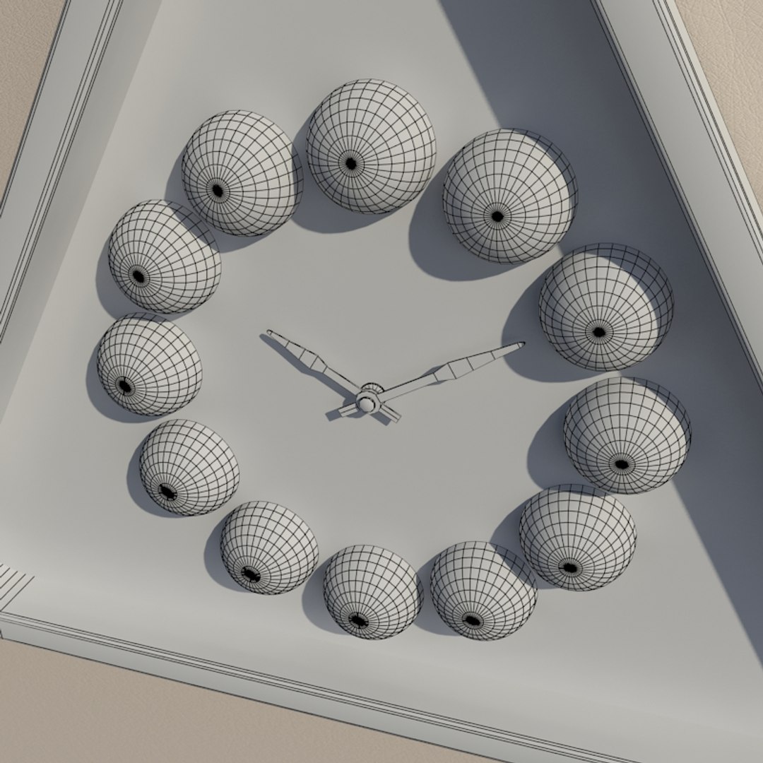 3D triangular billiard wall clock - TurboSquid 1530475