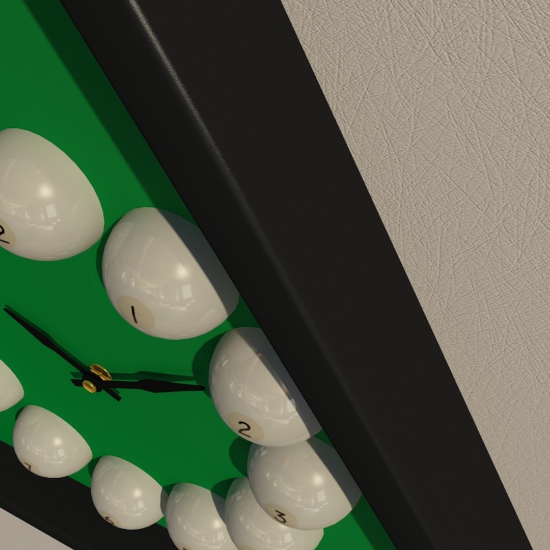 3D triangular billiard wall clock - TurboSquid 1530475