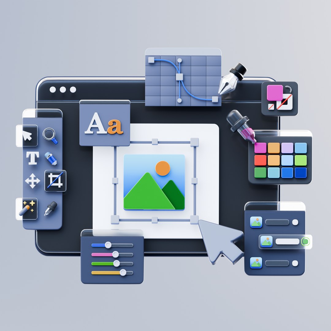 3D UI Picture Design - TurboSquid 2349635