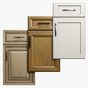 Cabinet Doors Set 16 3D model