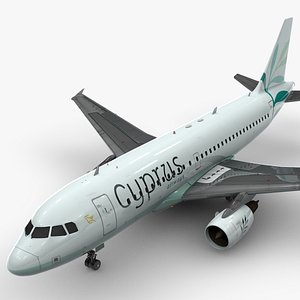 3D AirbusA319-100CYPRUS AirwaysL1463 model
