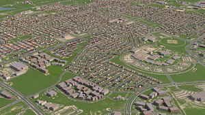 3D model Frisco city Texas USA