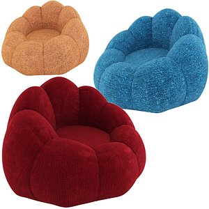 3D pouffe footstool seating model
