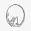 Danya B Encircled Reader Iron Sculpture