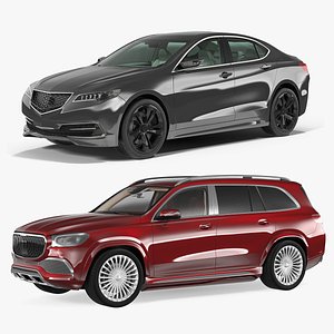 Luxury Cars Rigged Collection 3D