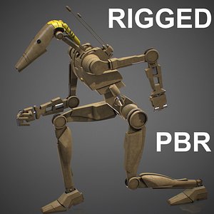 Star Wars Battle Droid Maya RIG