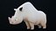 Cute Rhinoceros Cartoon Character 3D model