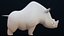 Cute Rhinoceros Cartoon Character 3D model
