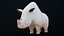 Cute Rhinoceros Cartoon Character 3D model