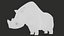 Cute Rhinoceros Cartoon Character 3D model