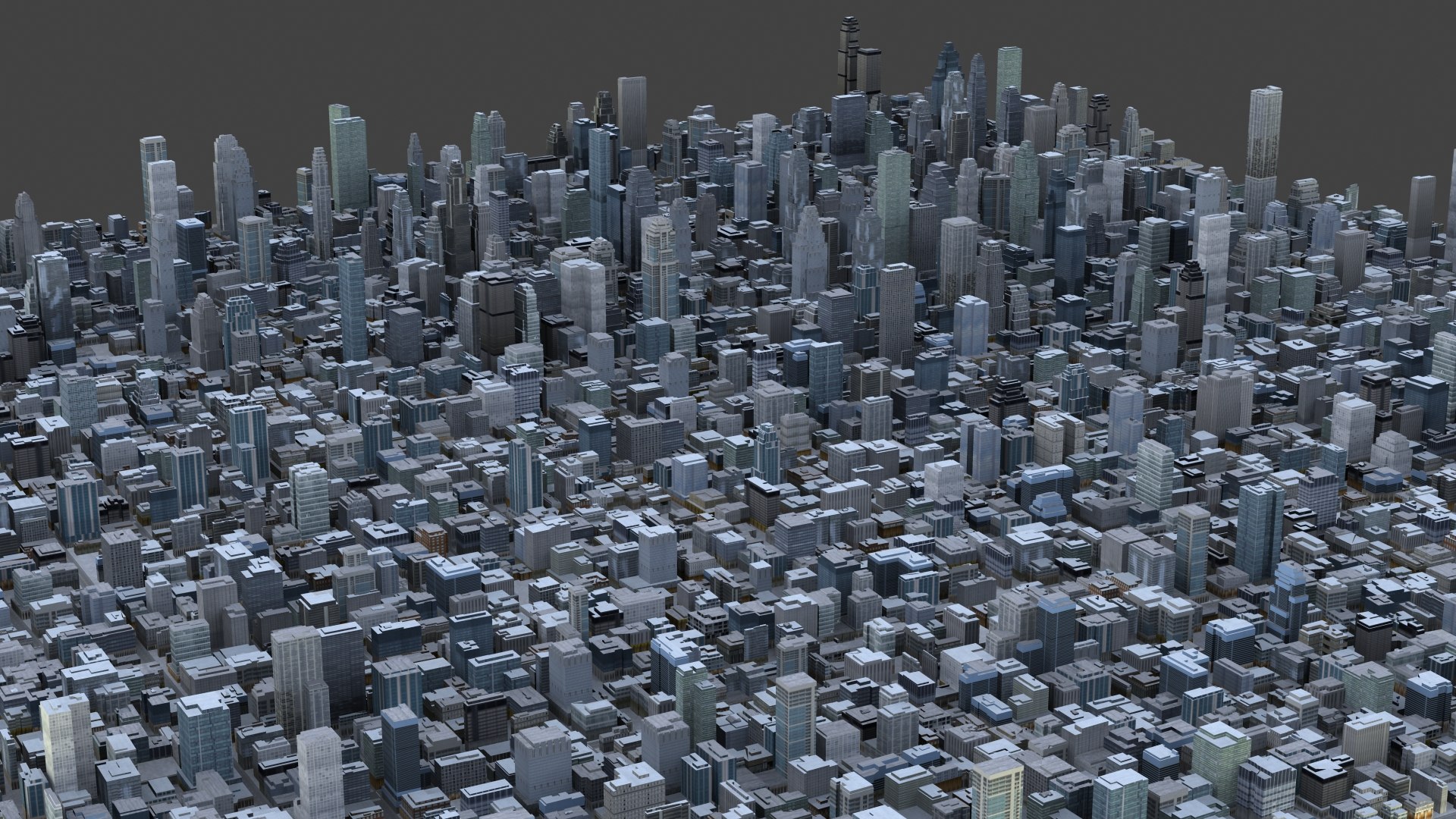3d Cityscape Scene Highrise Model