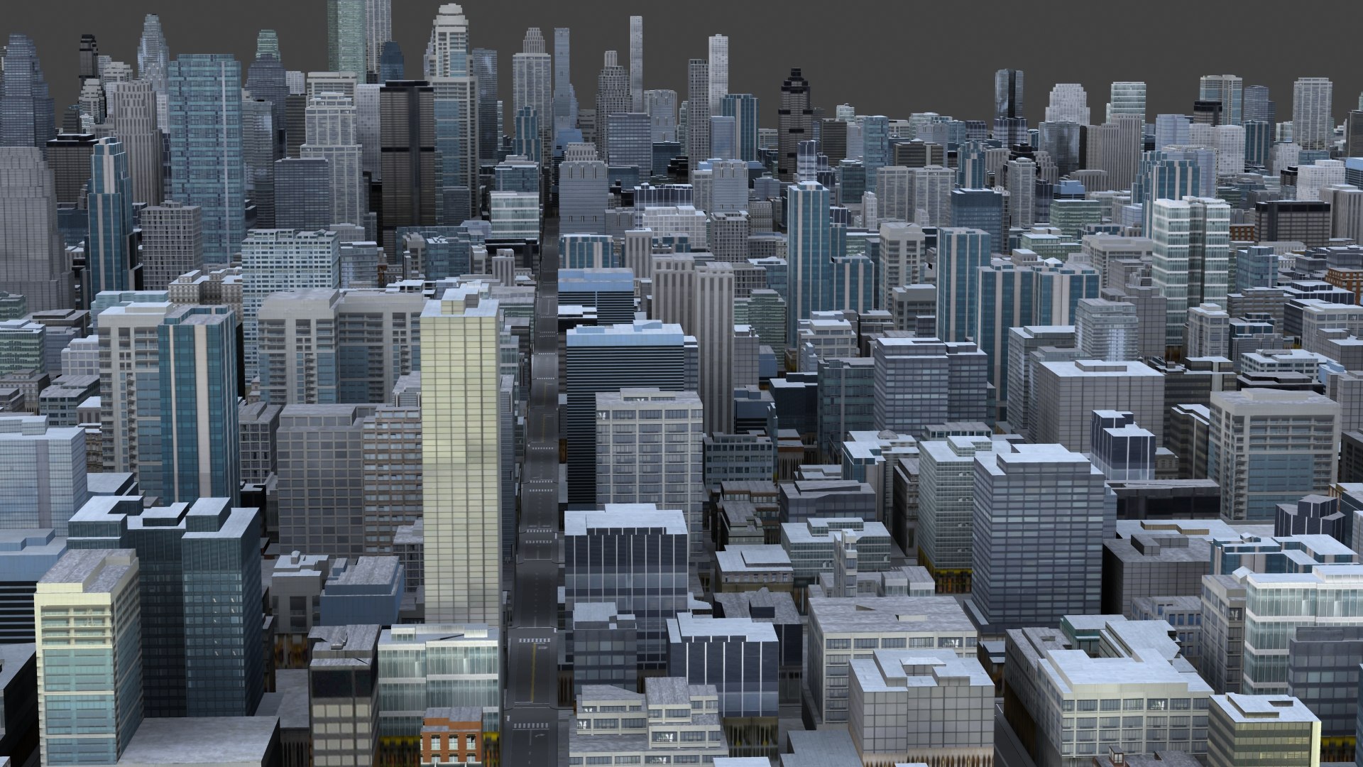 3d Cityscape Scene Highrise Model