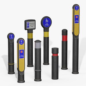 3D model Traffic Bollard Pack