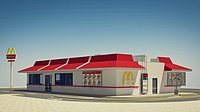 McDonald's Restaurant with furniture