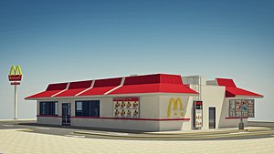 McDonald's Restaurant with furniture