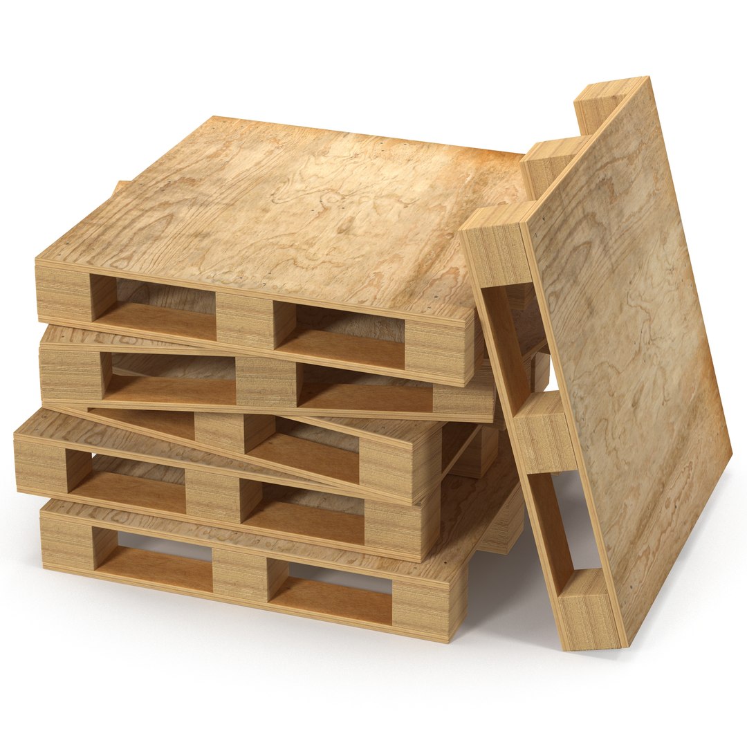 Used Wooden Pallet 3D Model 3D model preview