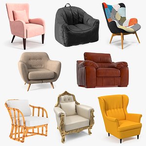 Wingback Chair 3D Models for Download | TurboSquid