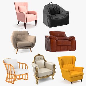 Armchairs Collection 6 3D model